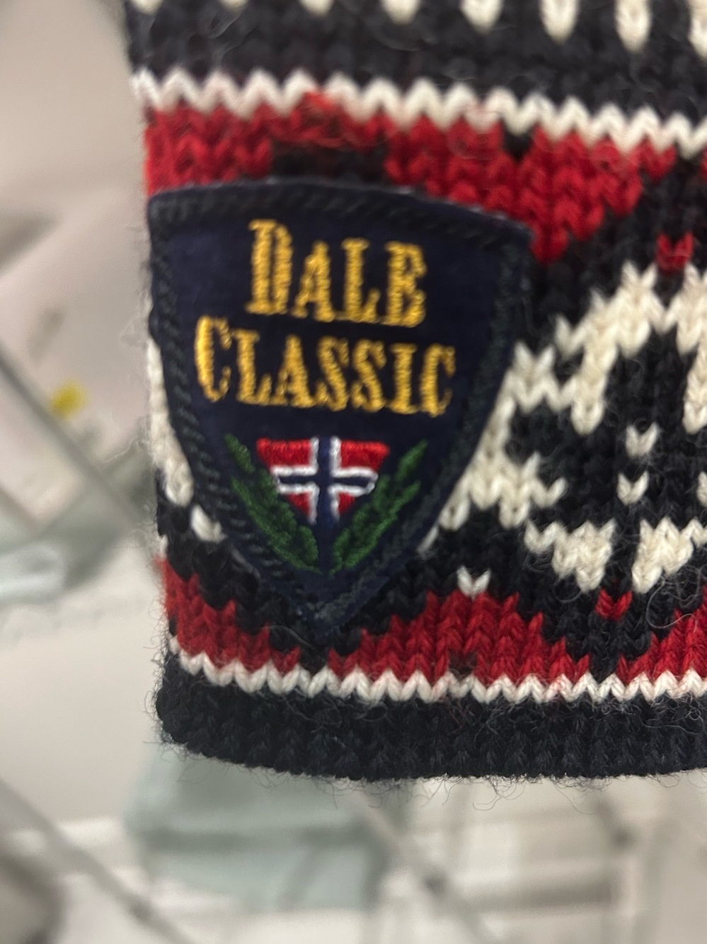 Dale of Norway Black, Cream & Red Nordic Zip Sweater - Picture 5 of 9